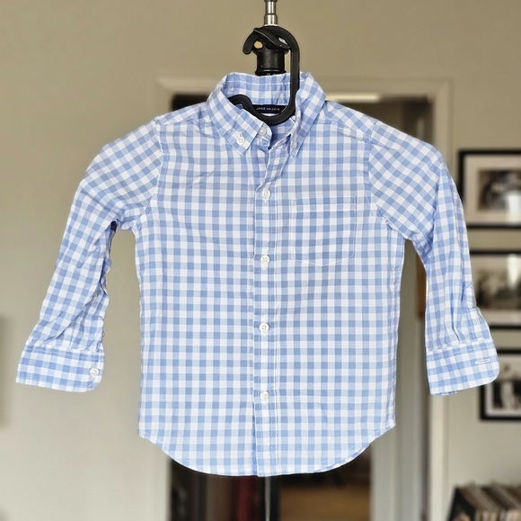 Janie and Jack Other - Janie and Jack Boys Gingham Poplin Button Down Shirt